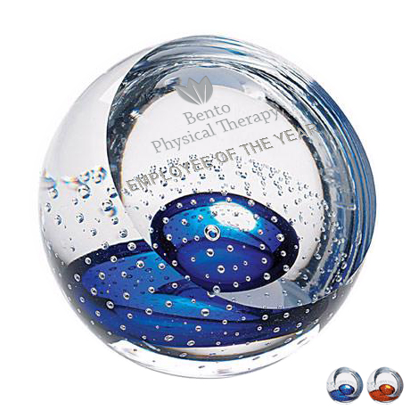 Product Photo 1 Color Splash 24% Lead Crystal Award, 2-7/8"