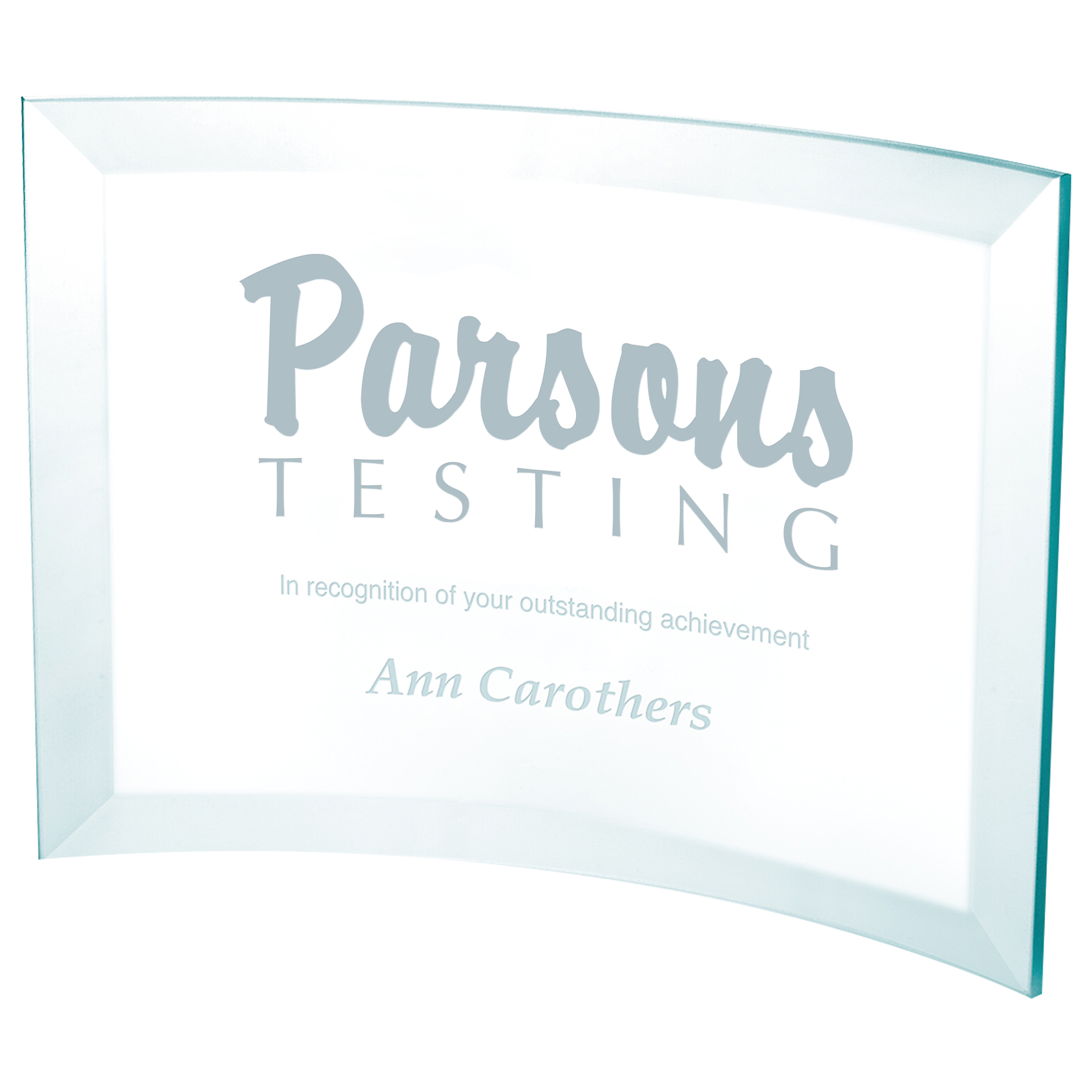 Product Photo 1 Jade Glass Crystal Scroll Award, Medium, 5"