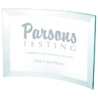 Photo 9 Jade Glass Crystal Scroll Award, Medium, 5"