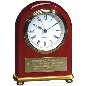 Rosewood Arch Desk Clock - JA6260