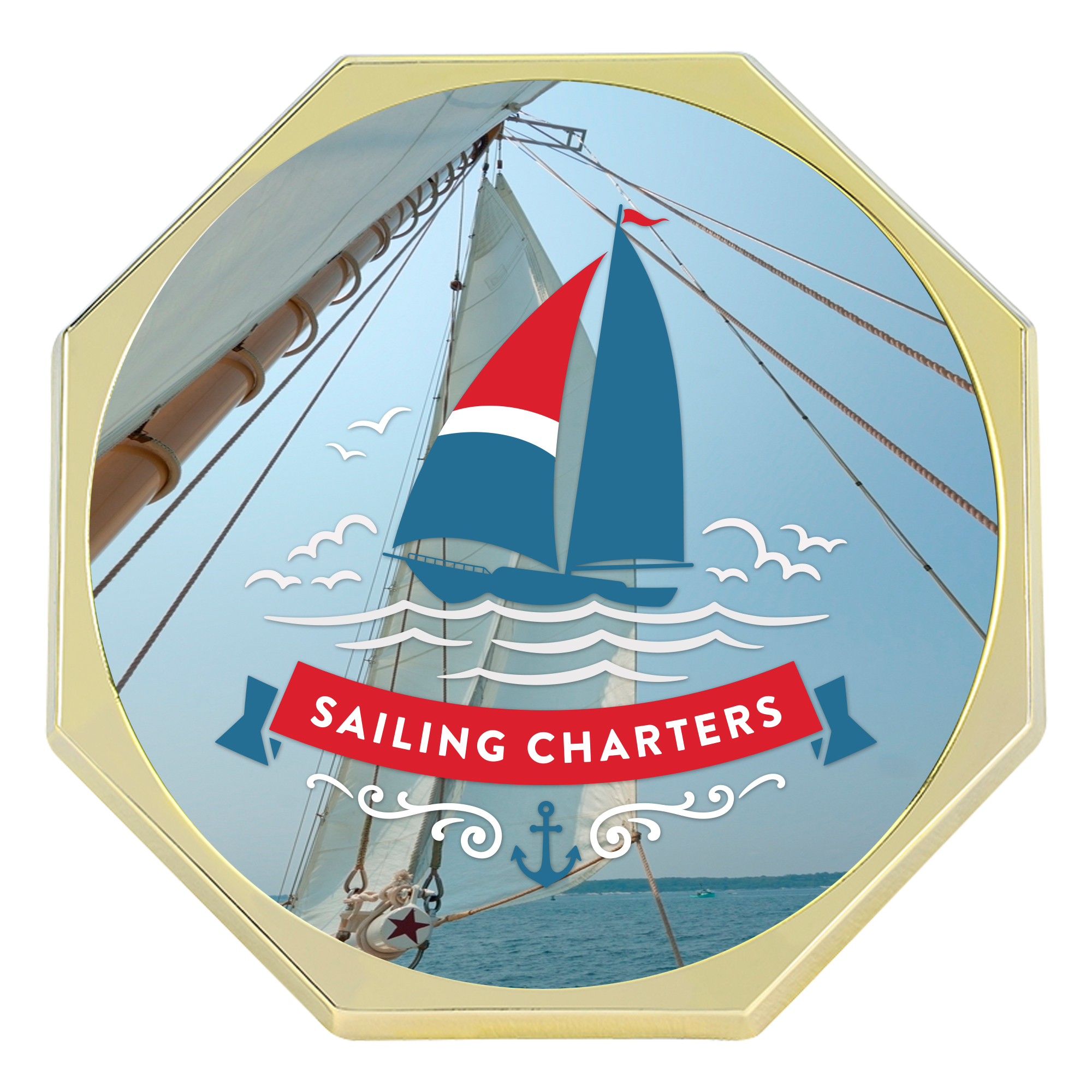 Product Photo 1 Octagon Leather & Zinc Coaster