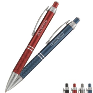 Phoenix Click Action Textured Grip Ballpoint Pen w/ Chrome Accents - GS1392
