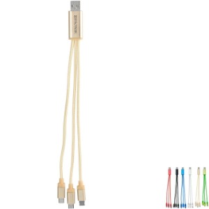 Wenonah Metallic 3-in-1 Charging Cable - AL2089