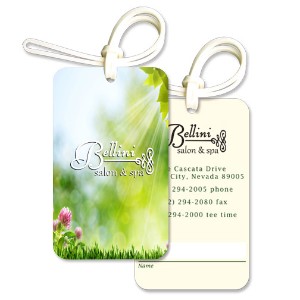 Jumbo Rectangle Poly Laminate Luggage Tag - QY4175