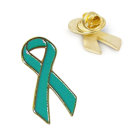 Product Photo 1 Teal Ribbon Lapel Pin - CLOSEOUT!