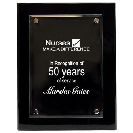 Product Photo 1 Oglebay Piano Wood Crystal Award Plaque, Large, 9" x 12"