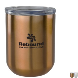 Viking Double Wall Vacuum Stainless Steel Lowball Tumbler, 10oz. w/ Copper Lining - CN1917