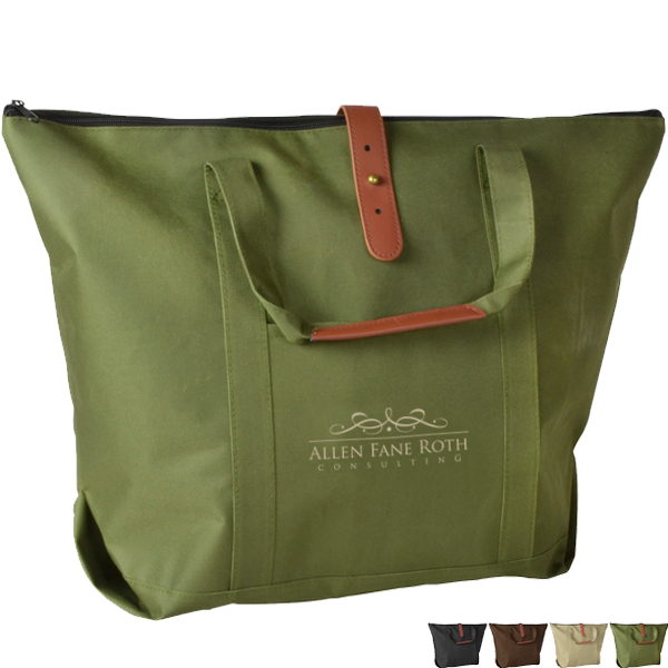 Product Photo 1 Mallard Polyester Tote w/ Leather-Like Accents