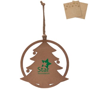 Wood Tree Ornament w/ Kraft Gift Envelope - IL7253