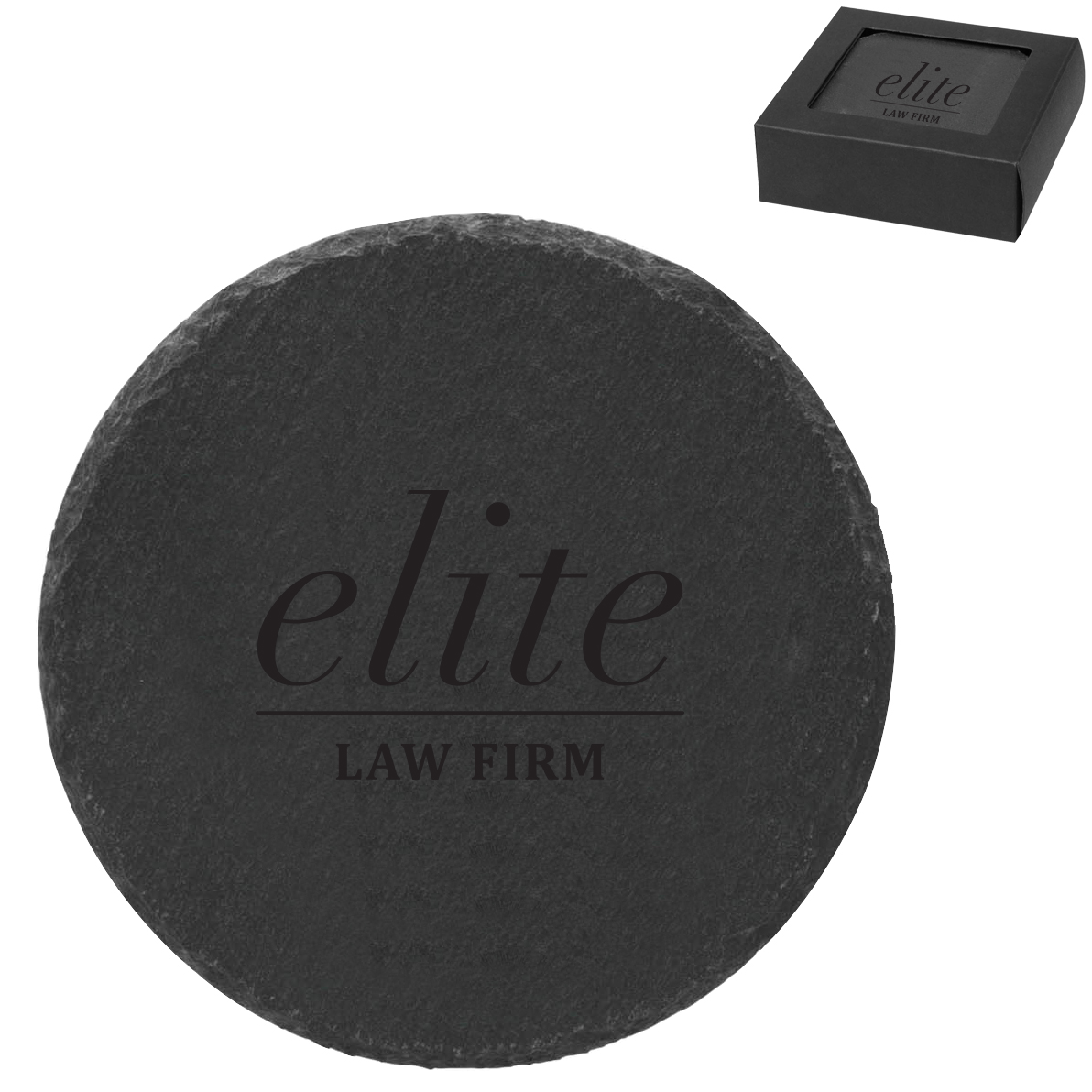 Product Photo 1 Round Slate Coaster Set of 4