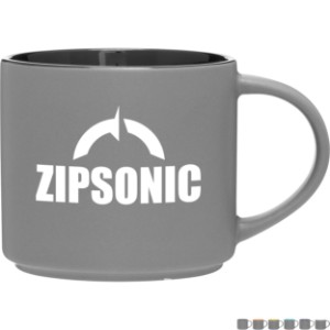 Monaco Gray Stoneware Mug, 16oz. - TE1812
