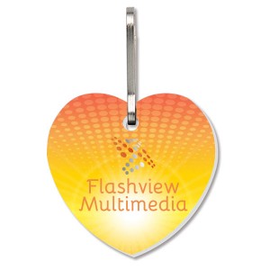 Heart Soft Vinyl Zipper Pull - QY4005