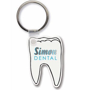 Tooth Soft Vinyl Key Tag - QY4075