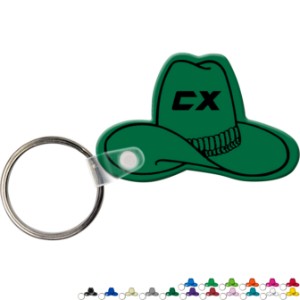 Cowboy Hat Soft Vinyl Key Tag - QY4090