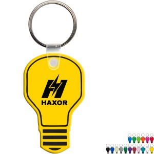 Light Bulb Soft Vinyl Key Tag - QY4095