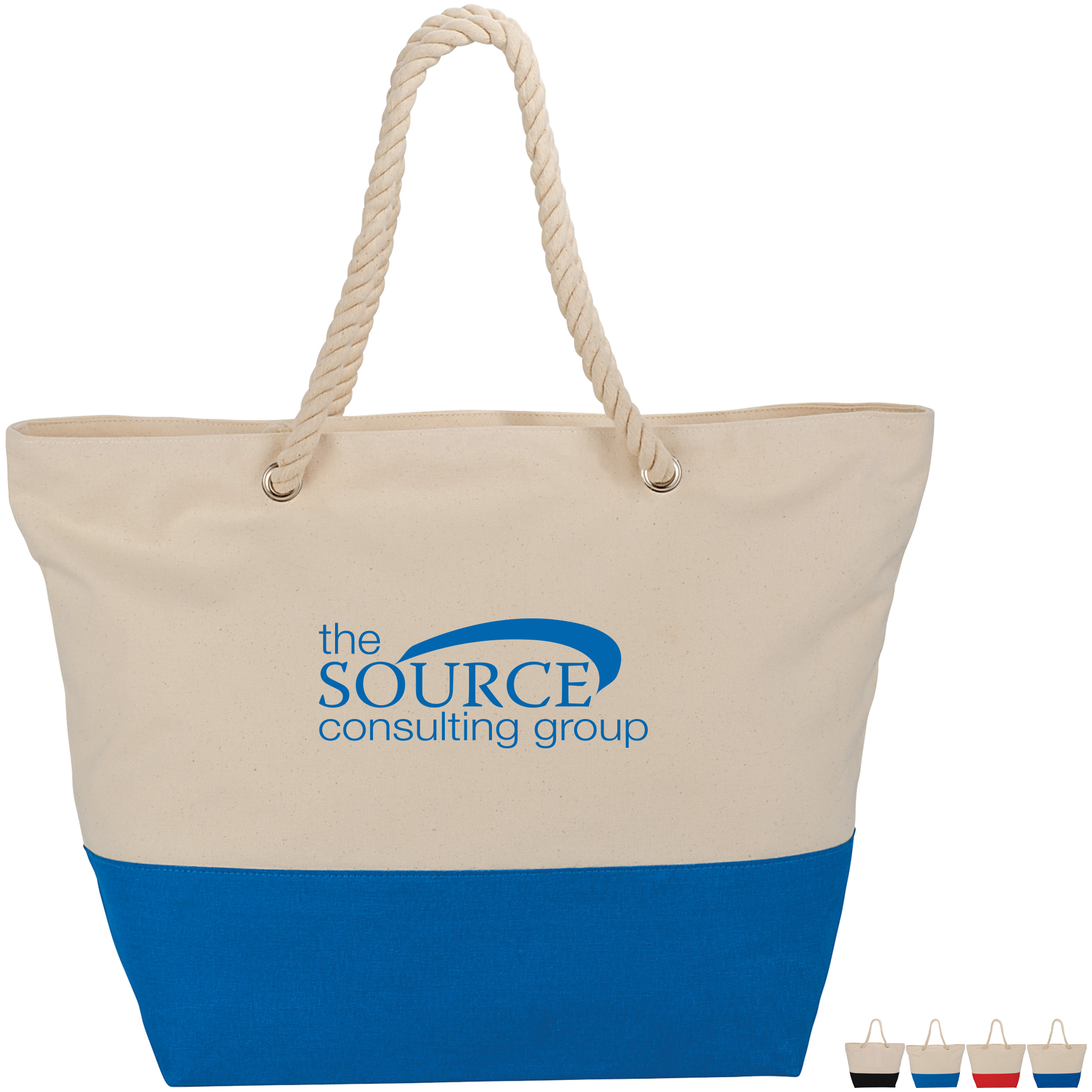 Product Photo 1 Zippered Cotton Canvas Rope Tote