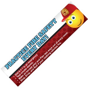 Practice Fire Safety Every Day Emoji Bookmark, Stock - BK1105