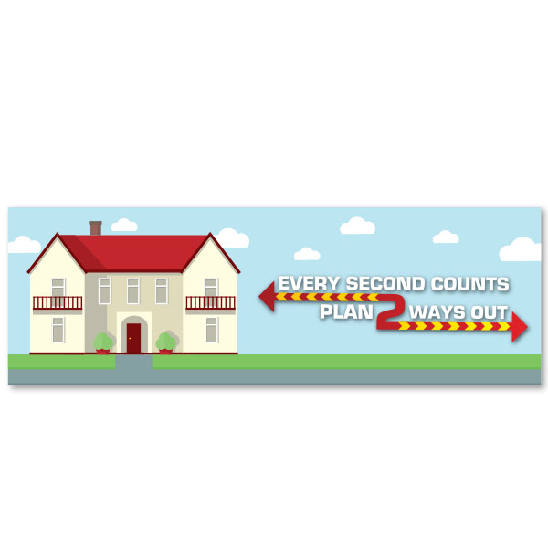 Product Photo 1 Every Second Counts Plan 2 Ways Out Banner, Stock