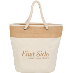 Cotton Canvas & Jute Rope Tote - LD2181