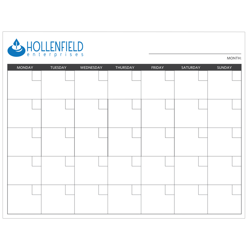 Product Photo 1 Dry Erase Wall Calendar, 8-1/2" x 11"
