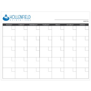 Dry Erase Wall Calendar, 8-1/2" x 11" - BU2120