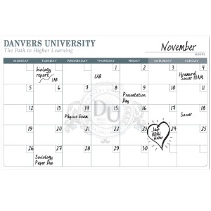 Dry Erase Wall Calendar, 11" x 17" - BU2150