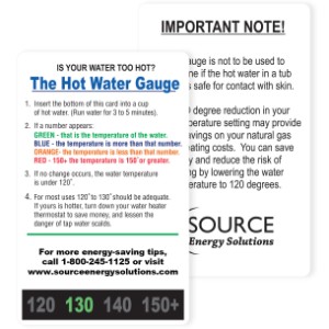 Hot Water Gauge Tester Card - BU2045