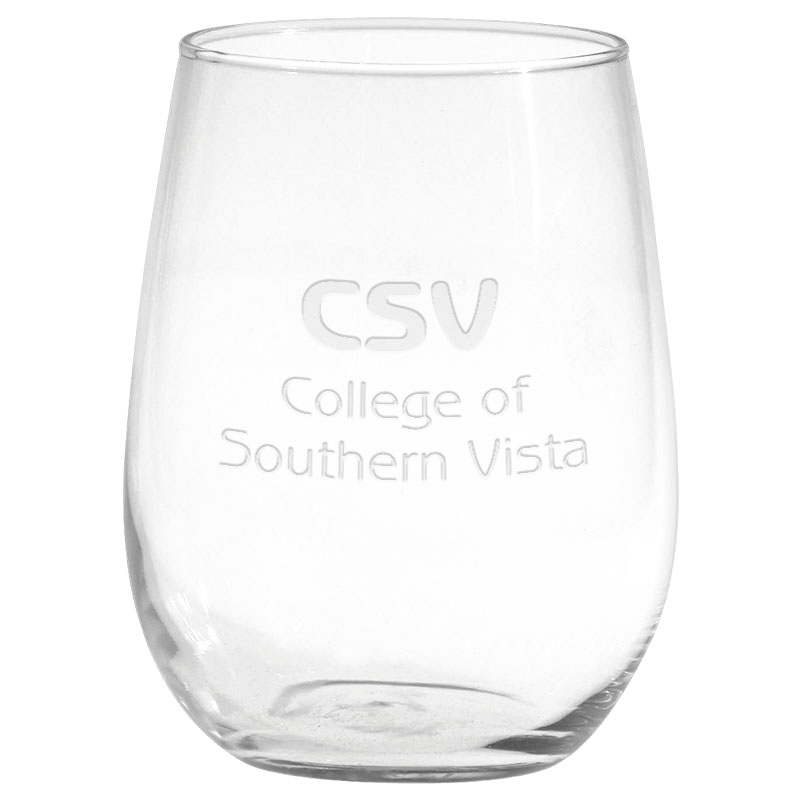 Product Photo 1 Stemless White Wine Glass - Deep Etched, 17oz.