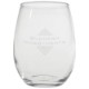 Stemless White Wine Glass - Deep Etched, 9oz.
