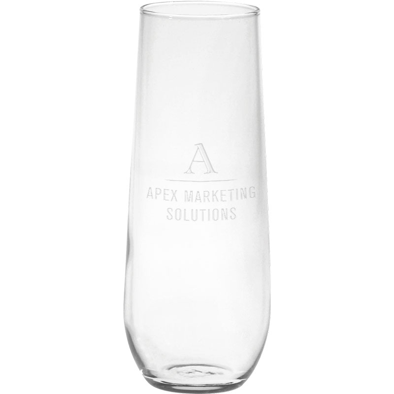 Product Photo 1 Vina Stemless Flute - Deep Etched, 8.5oz.