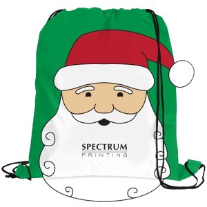 Holiday Polyester Sport Cinchpack - Santa - VT2361