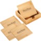 Bamboo Four-Piece Coaster Set