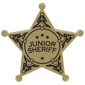 Junior Sheriff 5 Point Foil Sticker Badge, Stock - JSB590