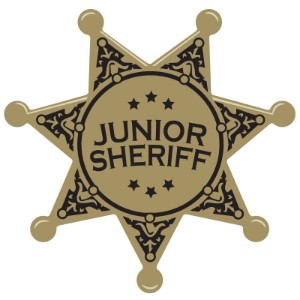 Junior Sheriff 7 Point Foil Sticker Badge, Stock - JSB595