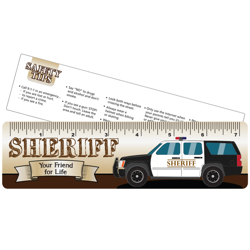 Product Photo 1 Sheriff Your Friend for Life Laminated Safety Ruler, Stock