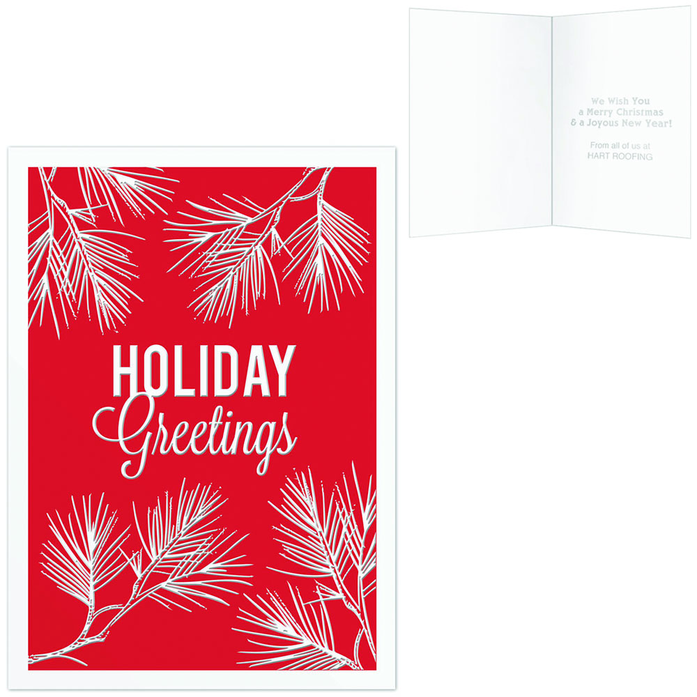 Product Photo 1 Holiday Greetings Pine Branches Greeting Card