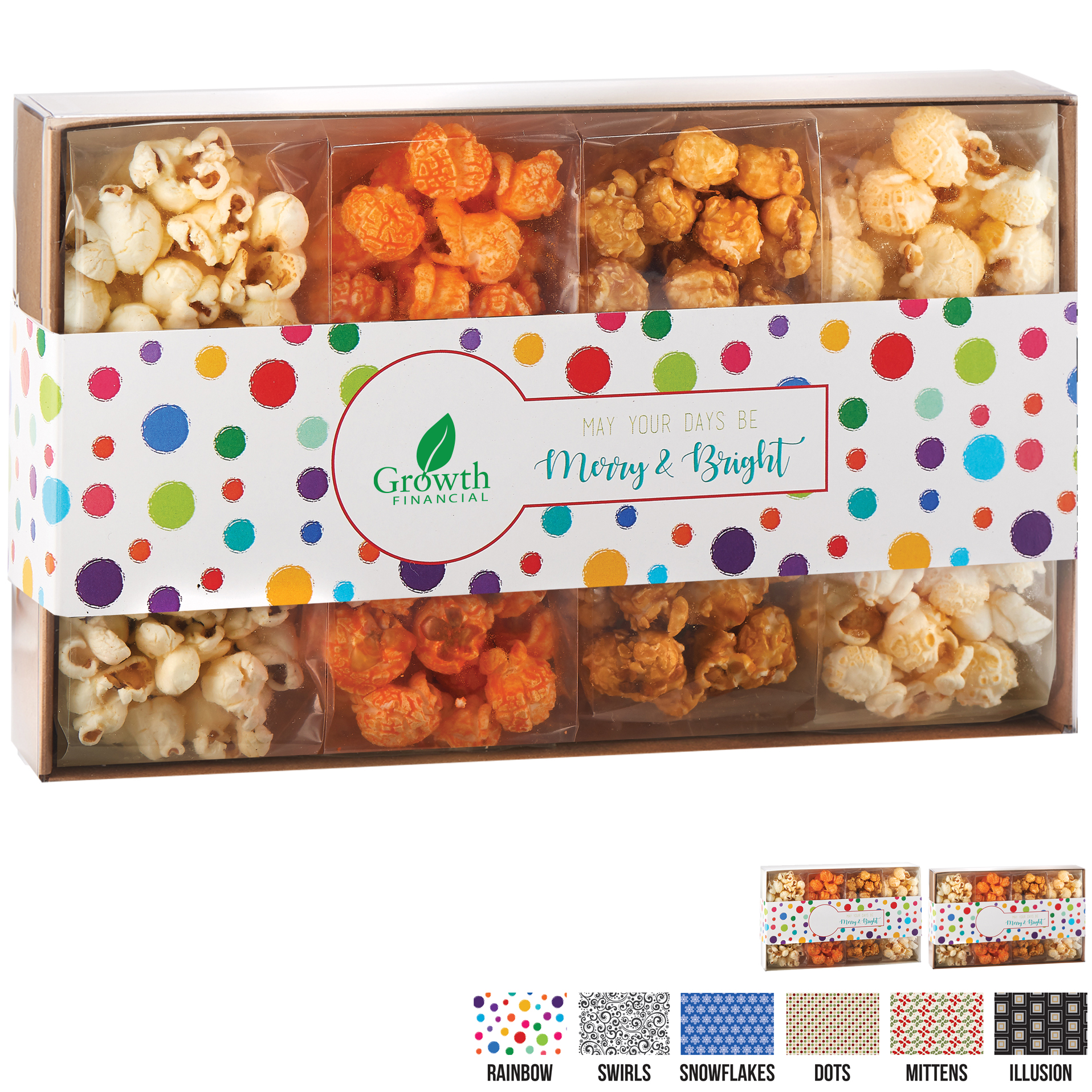 Product Photo 1 Contemporary Popcorn Gift Box, 4 Classic Flavors