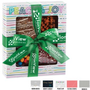 Chocolate Covered Gourmet Treats in a Square Gift Box - MD8229