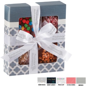 Chocolate Covered Gourmet Goodies in a Square Gift Box - MD8230