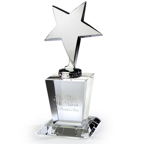 Product Photo 1 North Star Silver & Crystal Award, 3.5" x 7.5"