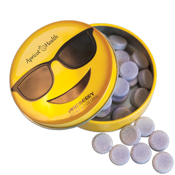 Product Photo 1 Emoji Sunglasses Mint Tin with Wildberry Mints