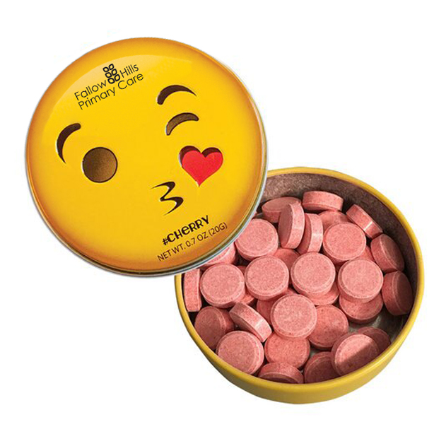 Product Photo 1 Emoji Kissy Face Mint Tin with Cherry Mints