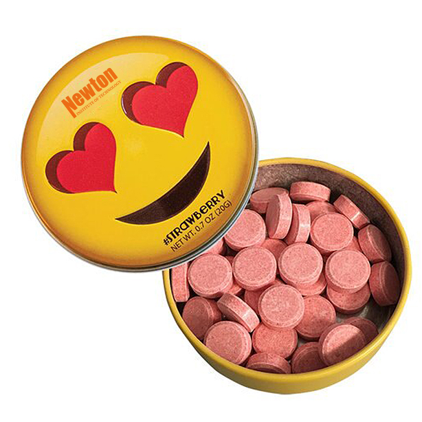 Product Photo 1 Emoji Heart Eyes Tin with Strawberry Mints