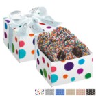 Photo 4 Chocolate Covered Pretzel Gift Box, Rainbow Nonpareil Sprinkles
