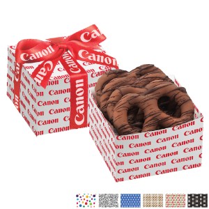 Chocolate Covered Pretzel Gift Box, Chocolate Drizzle - MD8281