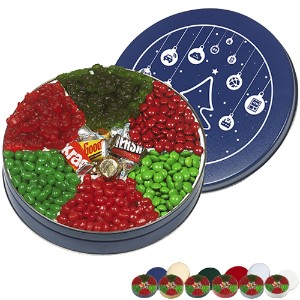 Seven Way Holiday Wishes Red and Green Candy Tin, Large - MD8259