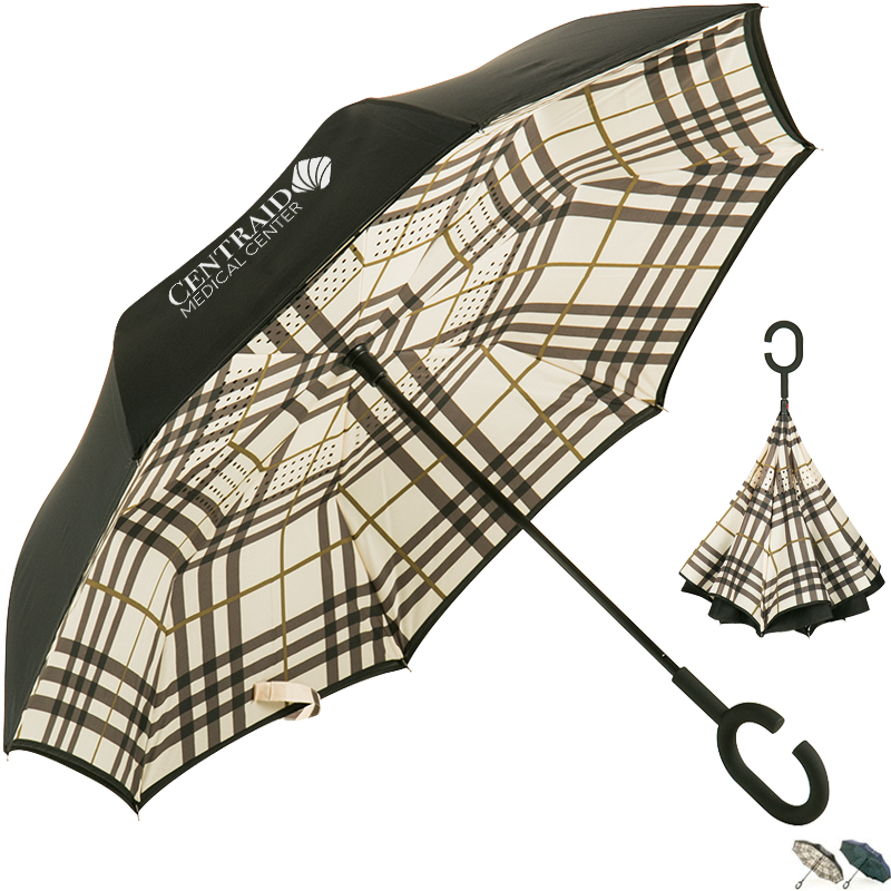 Product Photo 1 Stratus Reversible Umbrella, Plaid 48" Arc