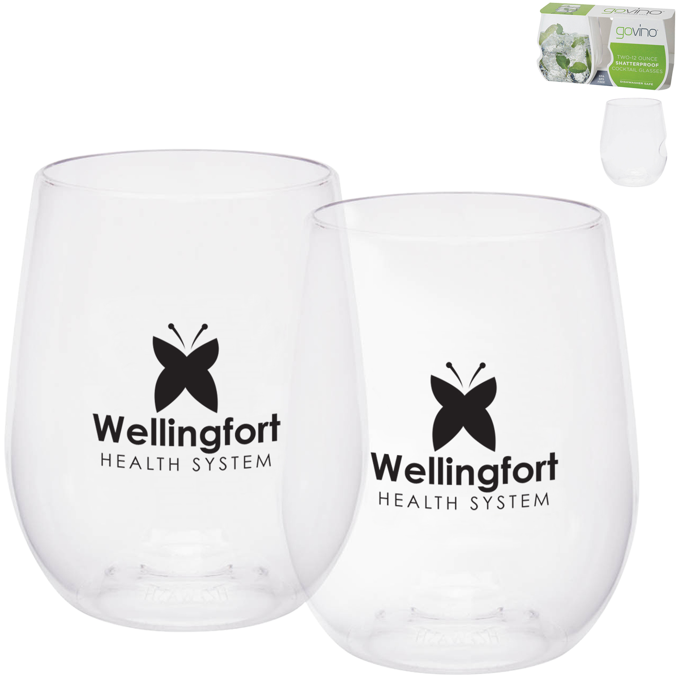 Product Photo 1 Dishwasher Safe Govino® Wine / Cocktail Glass 2 Pack, 12oz