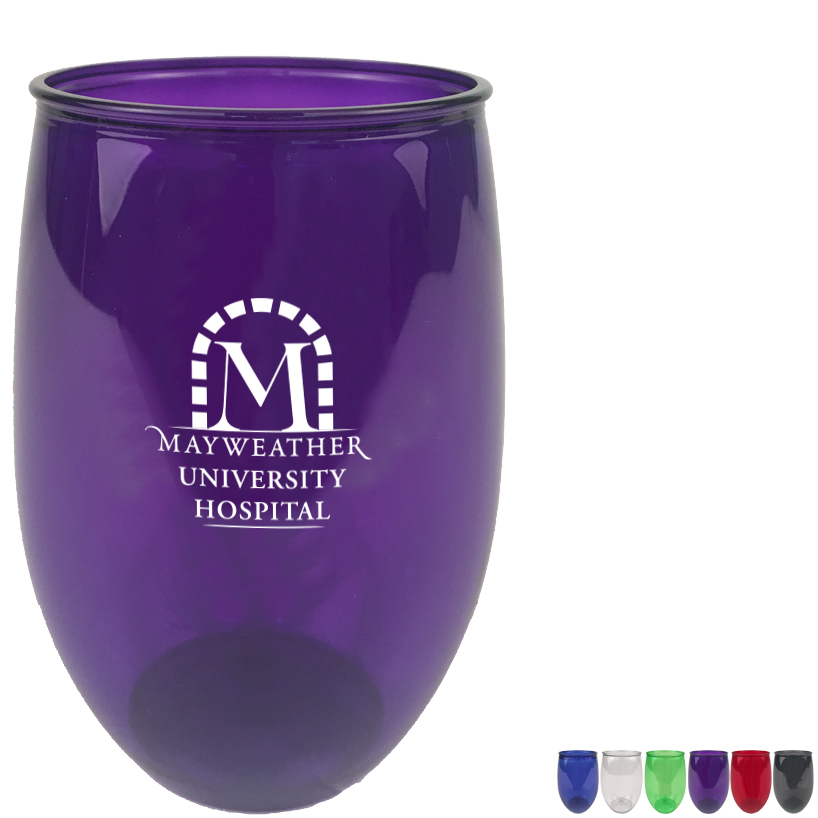 Product Photo 1 Chalice Stemless Plastic Wine Cup, 16oz.