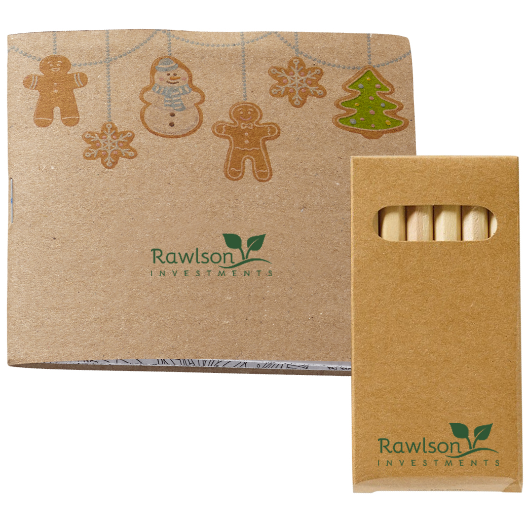 Product Photo 1 Holiday Theme Gingerbread People Adult Coloring Book & 6-Color Pencil Set To Go